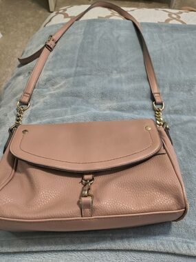 Women's Blush Pink Crossbody Bag - Elegant Everyday Shoulder Bag
